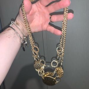 Layered gold necklace
